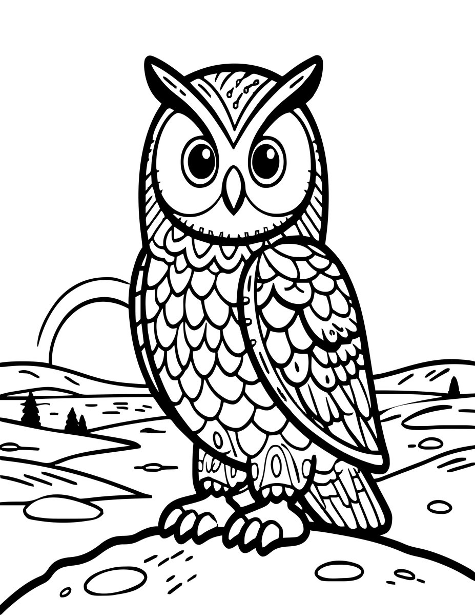 Arctic Tundra - free printable coloring page
