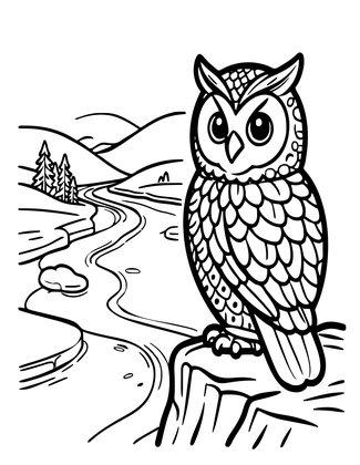 Cliff Perch - Free printable coloring page