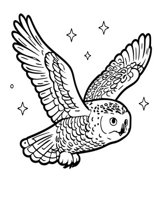 Starry Night - Free printable coloring page