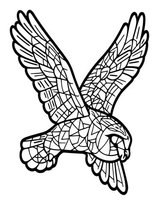 Pattern Wings - Free printable coloring page