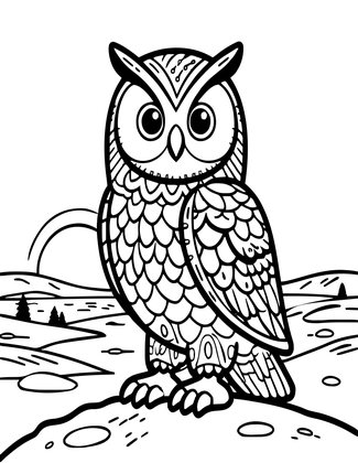 Arctic Tundra - Free printable coloring page