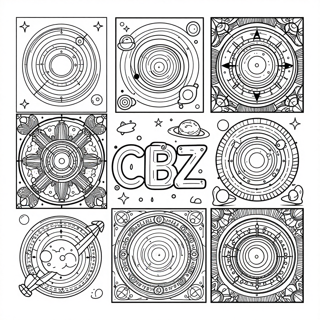 Space Cosmos coloring pages collection - 40 free printable pages
