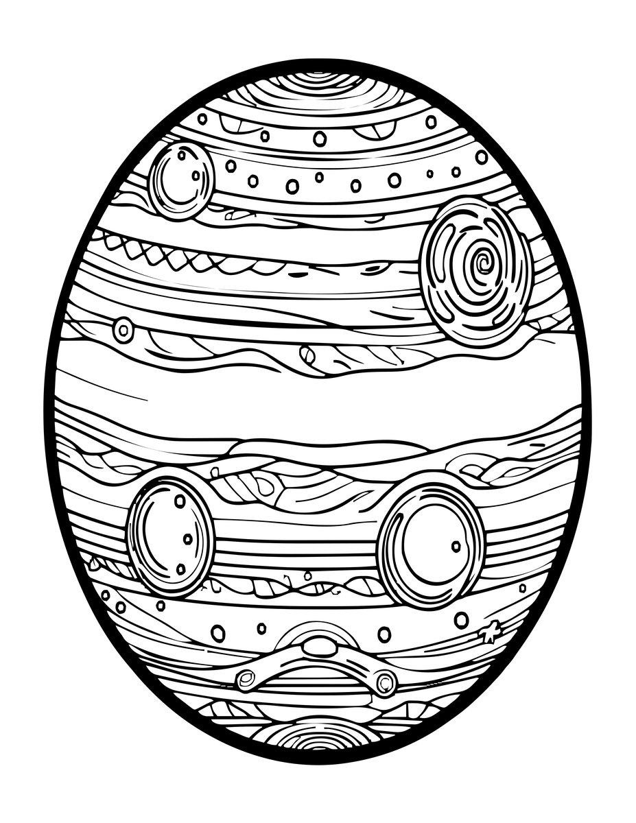 Jupiter Portrait - free printable coloring page