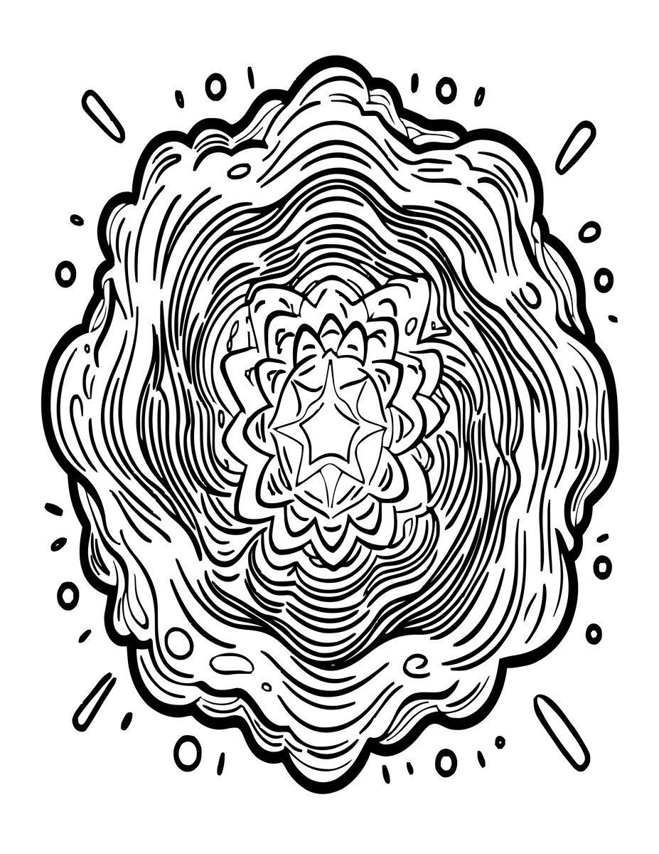 Supernova - free printable coloring page