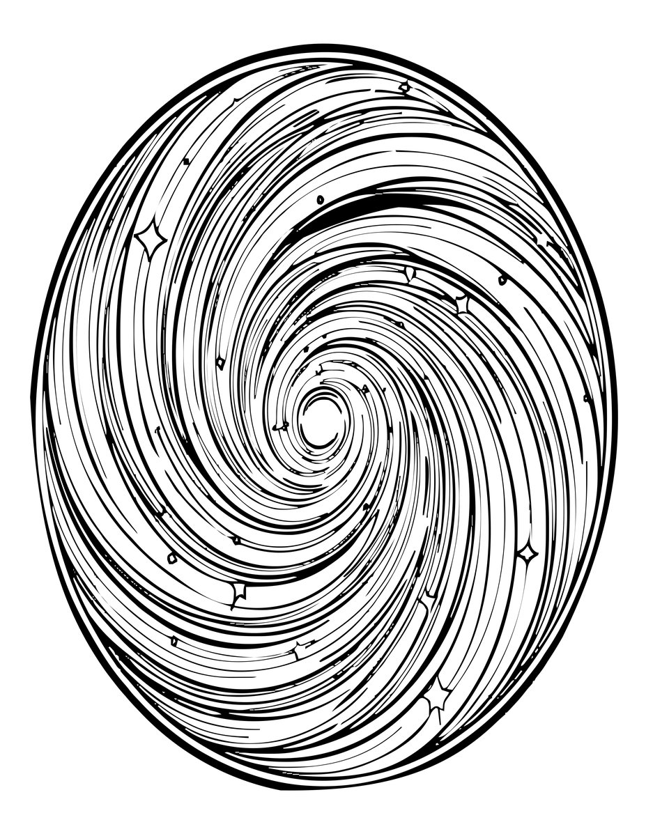 Spiral Galaxy - free printable coloring page