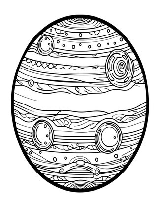 Jupiter Portrait - Free printable coloring page