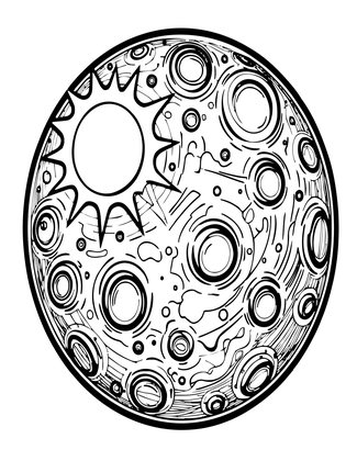 Mercury Surface - Free printable coloring page
