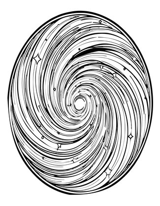Spiral Galaxy - Free printable coloring page