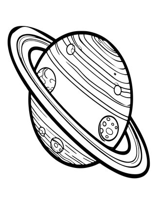 Uranus Tilt - Free printable coloring page