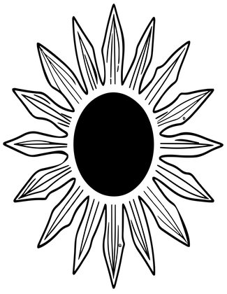 Eclipse Corona - Free printable coloring page