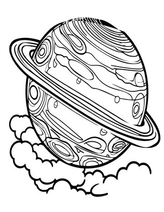 Titan Lake - Free printable coloring page