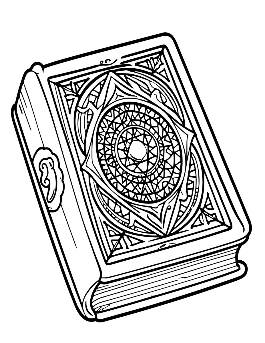 Inherited Grimoire - free printable coloring page