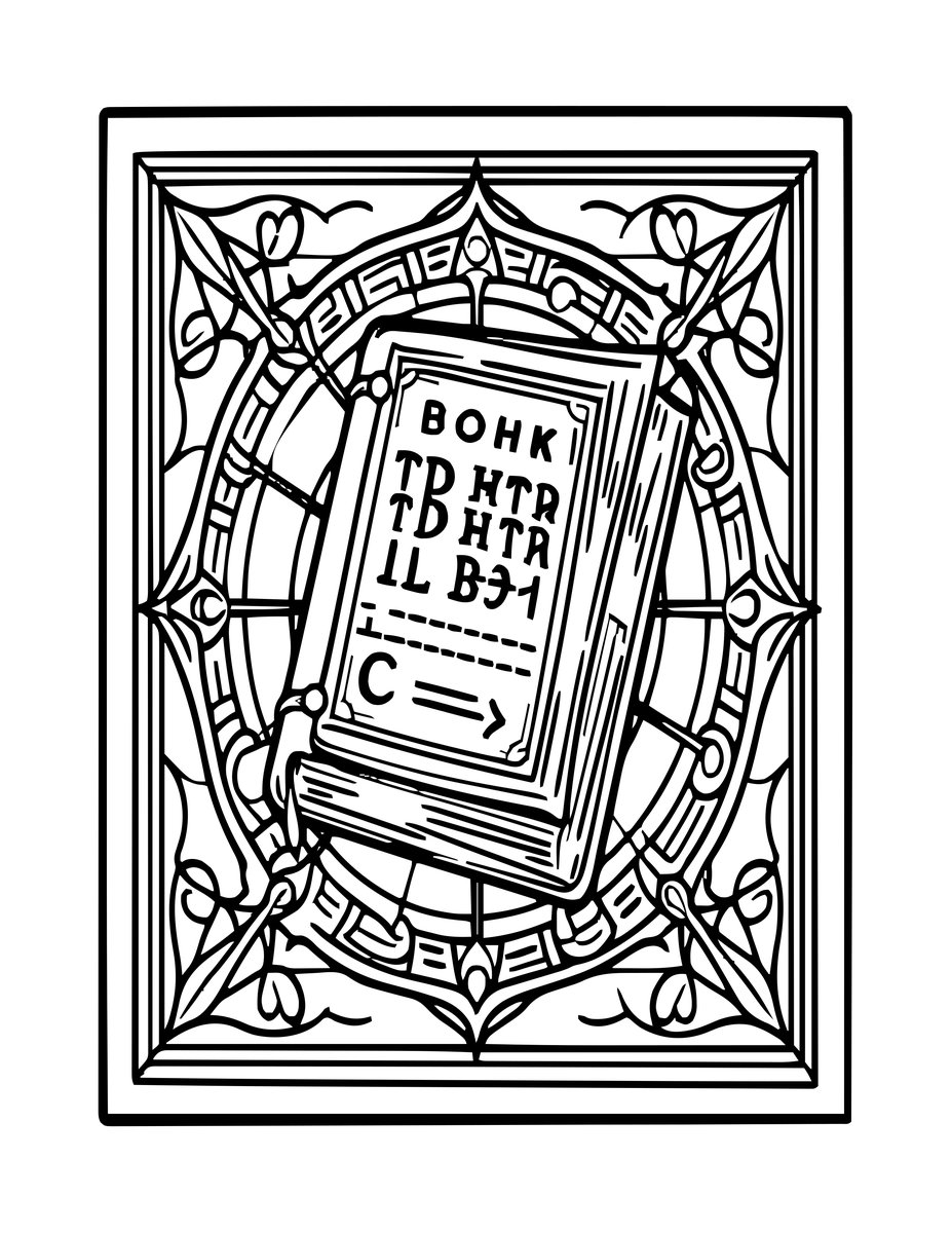 Forbidden Archive - free printable coloring page
