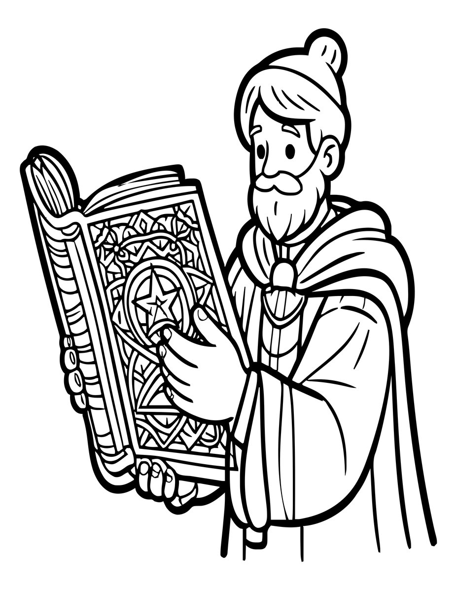 First Spellbook - free printable coloring page