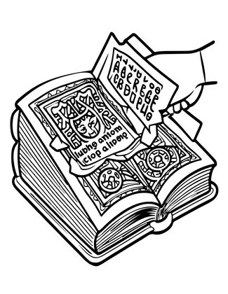 Torn Page Recovery - Free printable coloring page