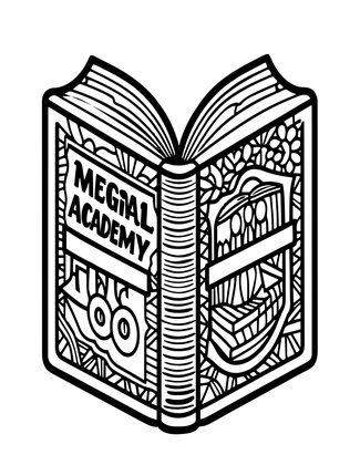 Spellbook Exam - Free printable coloring page