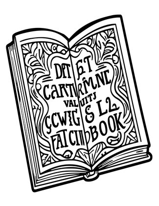 Unreadable Script - Free printable coloring page