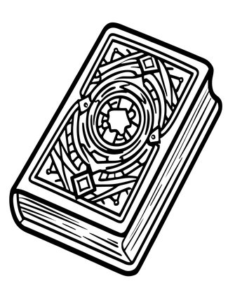 Shadow Grimoire - Free printable coloring page