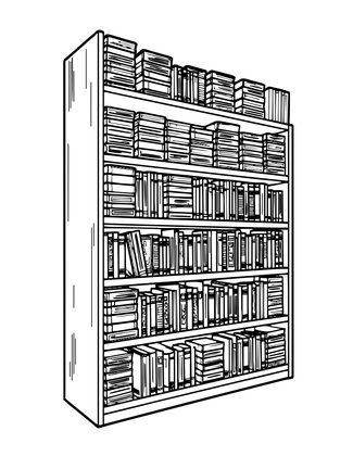 Magical Library - Free printable coloring page