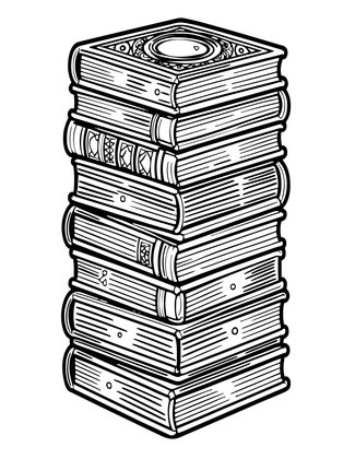 Spellbook Tower - Free printable coloring page