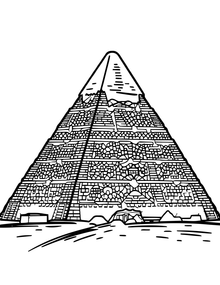 Step Pyramid of Djoser - free printable coloring page