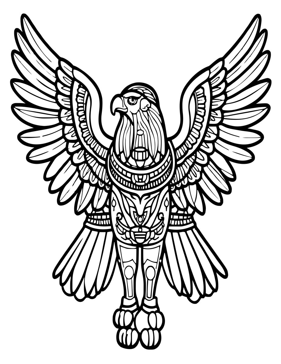 Greek Sphinx - free printable coloring page