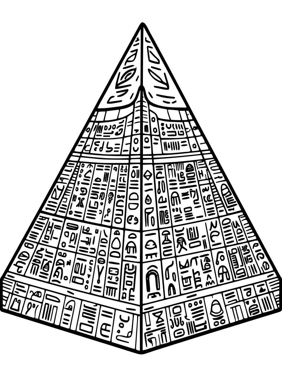 Pyramid Interior - free printable coloring page