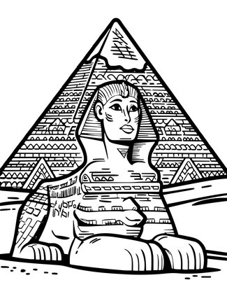 Great Sphinx - Free printable coloring page