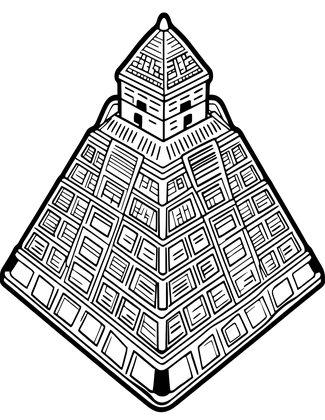 Pyramid Capstone - Free printable coloring page