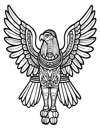 Greek Sphinx - Free printable coloring page