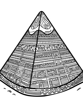 Bent Pyramid - Free printable coloring page