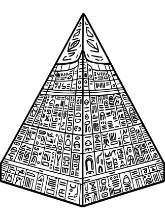 Pyramid Interior - Free printable coloring page