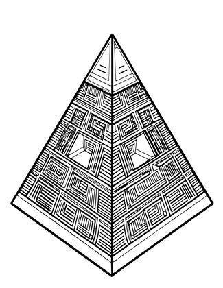 Pyramid Cross-Section - Free printable coloring page