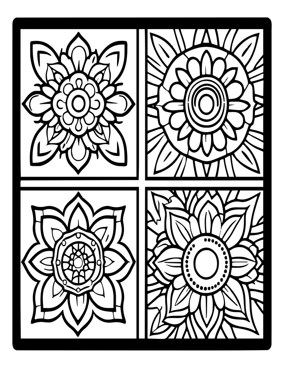 Four Seasons - free printable coloring page