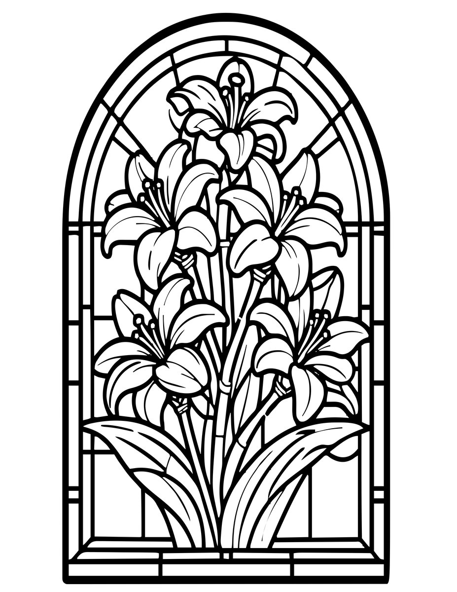 Lily Panel - free printable coloring page