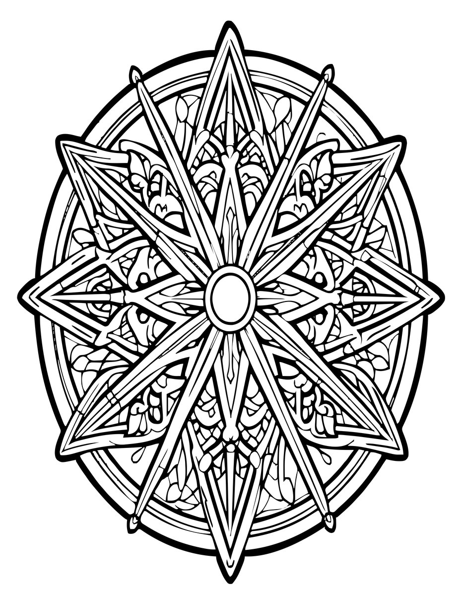 Star of Bethlehem - free printable coloring page