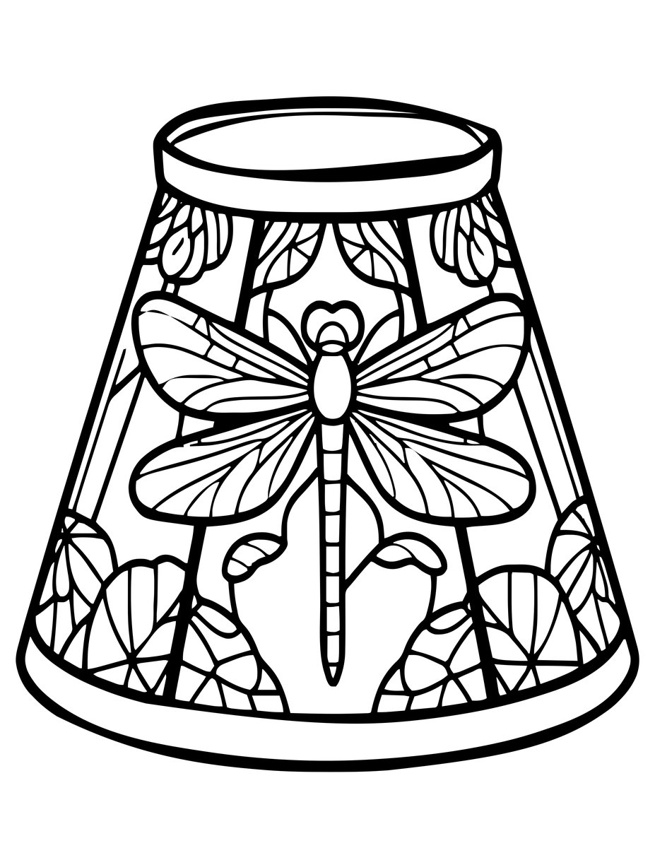 Lantern Panel - free printable coloring page