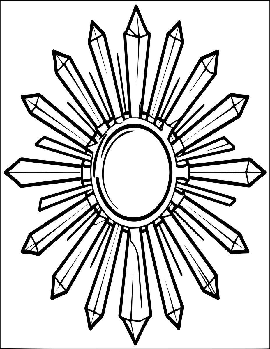 Sunrise Panel - free printable coloring page