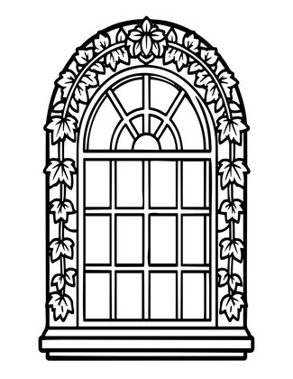 Grapevine Border - Free printable coloring page