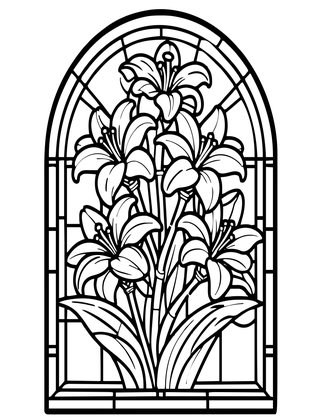 Lily Panel - Free printable coloring page