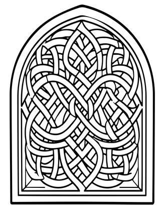 Celtic Knot Window - Free printable coloring page
