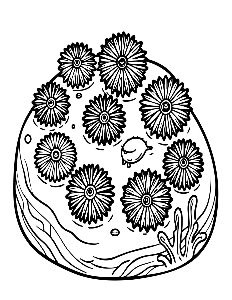 Urchin Grazing - free printable coloring page