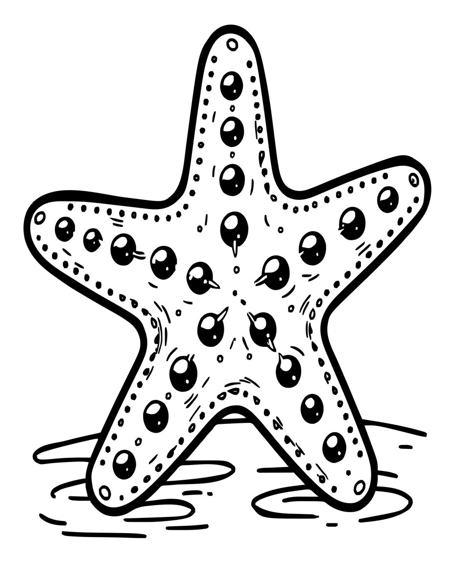 Chocolate Chip Star - free printable coloring page