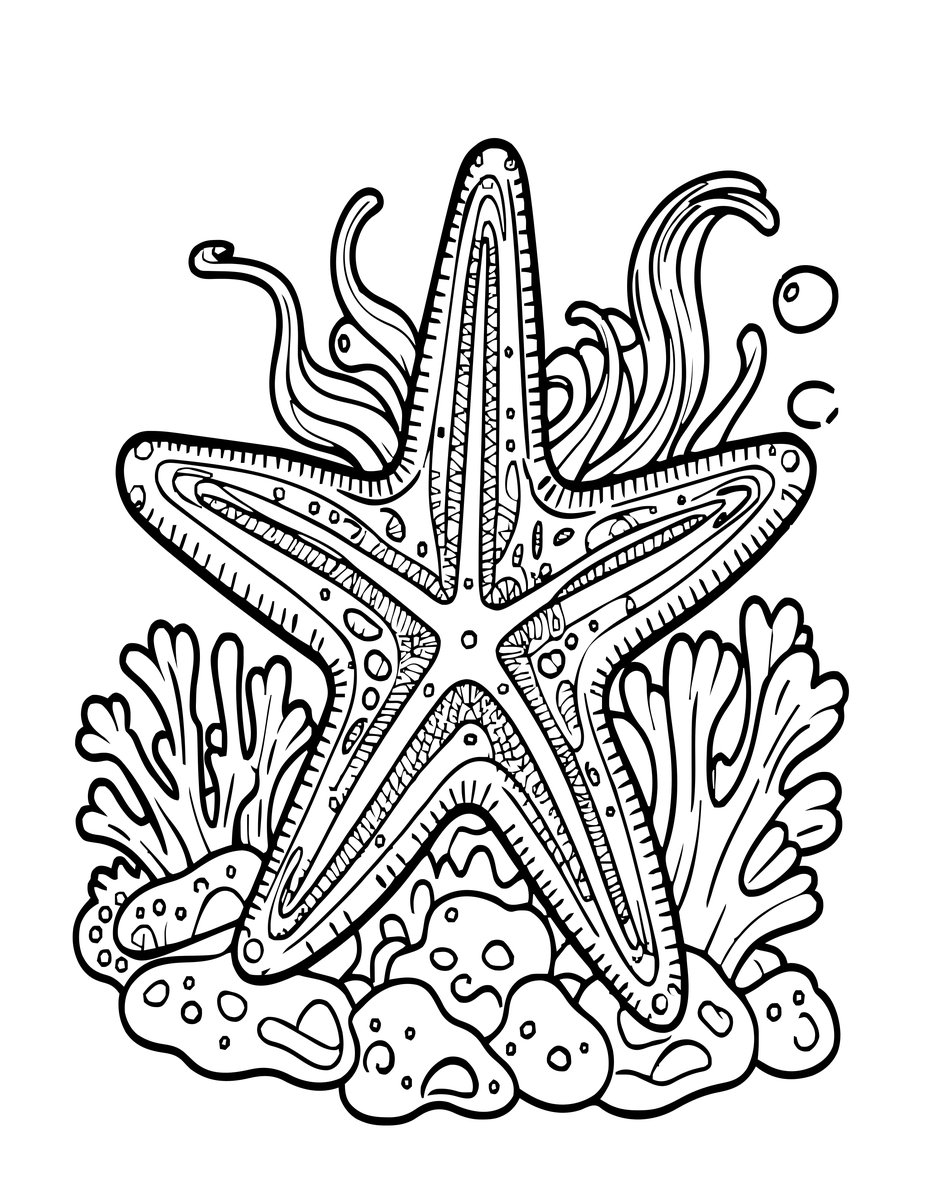 Brittle Star - free printable coloring page