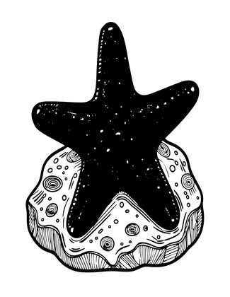 Ochre Sea Star - Free printable coloring page