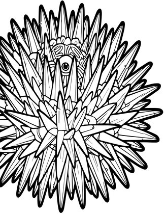 Urchin Spine Detail - Free printable coloring page