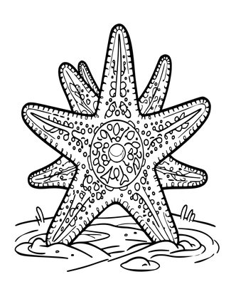 Sunflower Star - Free printable coloring page