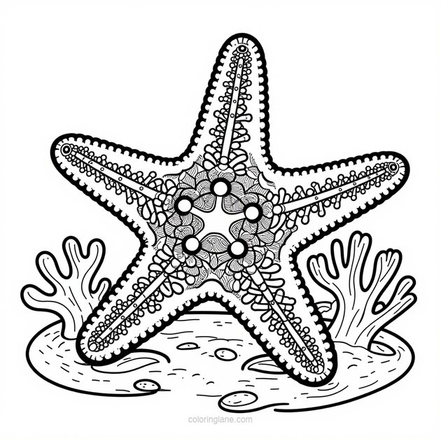 Urchin Bed - Free printable coloring page