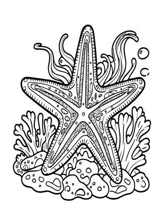Brittle Star - Free printable coloring page