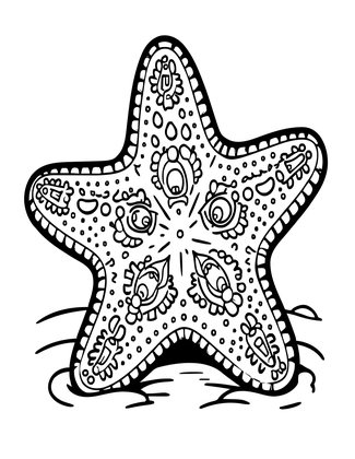 Cushion Star - Free printable coloring page